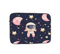Cartoon Astronaut Laptop Case 12 Inch Space Planet Laptop Bag for Women Men, Water-Resistant Business Computer Carrying Bag Shockproof Notebook Sleeve