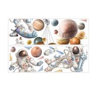 Cartoon Astronaut Starry Wall Decals PVC for Walls