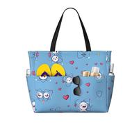 Cartoon Atom Model Printed High-Capacity Beach Travel Bag to Meet All Your Travel Needs