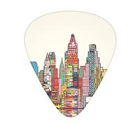 Cartoon Austin Texas Guitar Plectrums Classical Triangle Bass Acoustic And Electric Guitar Plectrums For Guitarists 12 Pieces
