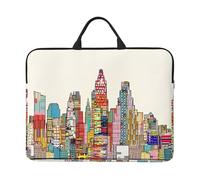 Cartoon Austin Texas Printed 14in Laptop Case Sleeve Bag â€“ Portable Handle & Zipper â€“ Ideal for Travel, Business & Office Use
