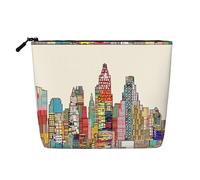 Cartoon Austin Texas Waterproof Large Capacity with Zipper Travel Business Trip Home Multifunctional Makeup Bag Storage Bag Coin Purse