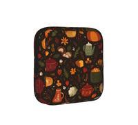 _Cartoon_Autumn_Harvest_Cooking Printed Sponge Composite Fabric Women's Sanitary Napkin Storage Bag, Portable Pad Clip for Daily Use During Travel.