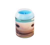 Cartoon Axolotl Portable Paw Cleaning Cup with Soft Massage Brush Feet Cleaning Kit for Small Medium Large Breed Dogs/Cats