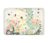 Cartoon Baby Dinosaur Childlike Doodle Style Pastel Colors Extra Large Resuable Bed Underpads Waterproof Washable Potty Training Mats Non-Slip Cradle Mattress for Kids Bedwetting , 52" L x 34" W