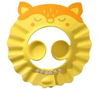 Cartoon Baby Shower Cap Adjustable Baby Bath Visor Infant Bathing Protection Cap Shampoo Shower Hat With Ear Protection Baby Hair Washing Aids For Baby Toddler Kids, Yellow Convenient and practical