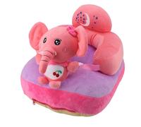 Cartoon Baby Support Seat Plush Adjustable Stable Children Learn Sitting Seat for Home Use Indoor Outdoor (Calf Elephant)