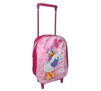 CARTOON Backpack Trolley Bag for School Kindergarten Daypack Backpack 28cm with Wheels and Extendable Handle, Donald Duck, 28 cm