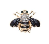 Cartoon badge Bee Brooches Enamel Esmalte Broches Gold Color Rhinestone Pins Honey Bee Pendant Insect Pins for Women