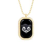 Cartoon Badger Womens Necklace Adjustable Jewelry Chain Pendant for Travel Party Golden-style