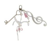 Cartoon Bag Accessories Creative Music Symbol Ornament Unique Bowknot Note Keychain Creative Ornament to Show Your Passion of Music