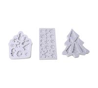 Cartoon Bakeware Tools Sugarcraft Cake Molds Christmas Biscuit Snowflake Shape Gift Food-Grade Silicone Mold Printing Gummy Bear Halloween Christmas Party Gummy Muffin Cupcake Baking Pan Ice