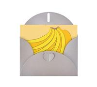 cartoon banana Greeting Card with Gray Envelope Holidays Birthdays Weddings Anniversaries Write Unique Blessings