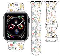 Cartoon Band Compatible with Apple Watch 38mm/40mm/41mm/42mm/44mm/45mm/46mm, Princess Bands Replacement for Apple Watch Series 10 9 8 7 6 5 4 3 SE2, Silicone iWatch Band for Women