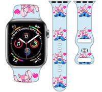 Cartoon Band Compatible with Apple Watch 38mm/40mm/41mm/42mm/44mm/45mm, Cute Watch Straps for Women, Silicone iWatch Band Replacement for Apple Watch SE2 Series 9 8 7 6 5 4 3
