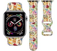 Cartoon Band for Apple Watch 38mm/40mm/41mm/42mm/44mm/45mm, Bands for Apple Watch SE Series 8 7 6 5 4 3, Silicone iWatch Band for Women Kids Men