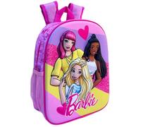 CARTOON Barbie Backpack School Nursery Bag for Children with Relief Images Leisure 32 x 22 x 10 cm, multicolour
