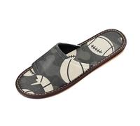 Cartoon Baseball Balls Camouflage Womens Fashion Slippers Indoor Portable Cozy custom-made Rubber Sole Home Shoes for Guest, Hotel, Travel, Airplane zapatos casuales para mujer