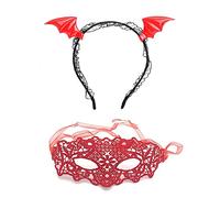Cartoon Bat Wings Shape Hair Hoop + Eye Cute Live Broadcast Halloween Party Costume Headwear For Adult Hair Hoops For Women Cloth Cartoon Bat Wings Decorative Hoop Cute Cosplay Decor