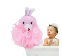 Cartoon Bath - 10x15cm PE Foam Kids Body Scrubber, Yellow Duck, Soft Loofah Ball, Cute Shower, Rich Bubbles | Fun Animal Shape for Bathroom Hotel, Shower Home Body Sc