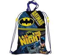 CARTOON Batman Front Pocket Sack Drawstring Backpack Kids Bag 44 x 34 cm School Gym Leisure