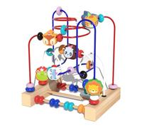 Cartoon Bead Maze Cube - Interactive, Wooden Activity Toy, Preschool Learning Abacus | Birthday Holiday Scenario for Education Tasks Daily Motor Skill Play Use Fun Development Early Growth