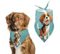 Cartoon Beagle Dog Dog Bandana Washable & Adjustable Triangle Scarf, Breathable Pet Scarf for Small Medium Large Pets, Cute Fashion Pet Accessory