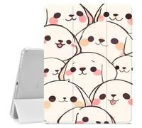 Cartoon Beagle Dog Printed Case for iPad mini 7th(A17 Pro) 2024 / Mini 6th Generation 8.3" 2021 Case for Girls Boys,Pencil Holder & Clear Back & Trifold Scratchproof Cover for Women