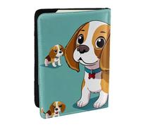 Cartoon Beagle Dog Printed Passport Holder - 6.5 x 4.5 Inch RFID Blocking Travel Wallet,Stylish Passport Cover,Lightweight Document Organizer for Cards