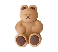 Cartoon Bear Brush Holder - Bear Towel Hook with Suction Cup | Cute Bear Magnetic Hook, Easy to Install Little Bear Hook and Hanging Accessories for Shower, Washroom and Bathroom Home, Chocolate color