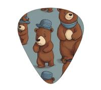 Cartoon bear Durable guitar picks - three thicknesses of thin, medium and thick are available, suitable for guitar, bass, electric guitar and ukulele