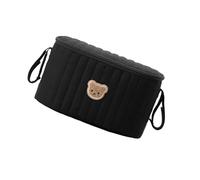 Cartoon Bear Embroidery Baby Strollers Accessory Organiser Bag Offer Storage Solution with Large Pocket Large Capacity Storage Solution