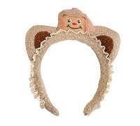Cartoon Bear Headband Plush Hair Hoop Women Wash Hairband Birthday Birthday Photo Shoes for Family Reunion