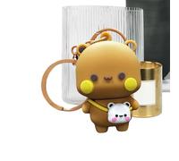 Cartoon Bear Key Charm - Cute 5cm Panda Figure Keychain Doll Couples Designs | Funny Animal Pendants For Boys And Girls, Handbags, Backpacks, Gift C