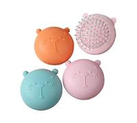 Cartoon Bear Mini Cute Head Massager Hair Comb, Round Air Cushion Comb, Portable Hair Anti-static Styling Tool Gift