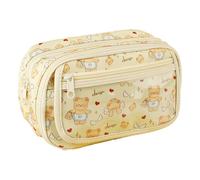 Cartoon Bear Pen Bag Stationery Bag Large Capacity Pencil Pouches Pencil Case Lovely School Office Supplies Large Capacity Case Cartoon Bear Storage for School