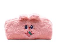 Cartoon Bear Pen Organizer Adorable Cute Plush Kawaii Soft Fuzzy Bear Shape | Aesthetics Pencil Holder Preppy Pencil Pouch Cute Pen Holder Pencil Case Desk Storage for Teens Girls Women Daily Use