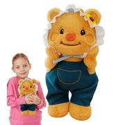 Cartoon Bear Plush - 13.78 Inch Stuffed Animal Doll, Cozy Throw Pillow for Kids and Adults, Brown for Sofa, Bed or Living Room, Cute Decorative Toy and Gift for Birthday, Holiday or Everyday