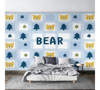 Cartoon Bear Wallpaper Home Decor, 350x256 cm (WxH)