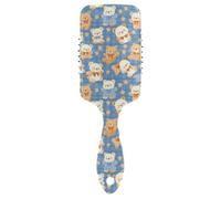 Cartoon Bears Cute Plaids antistatic brush thick hair Designed head massager for hair loss with Ergonomic handle cepillos para cabello