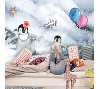 Cartoon Beautiful Animal Penguin Snow Balloon 3D Wallpaper Luxury Silk Study Dining Feature Sofa Grey Bedroom Living Room Tv Decorative Wall-300cm×210cm