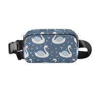 Cartoon Beautiful Swan Fanny Pack for Women Men, Bumbag Crossbody Waist Packs with Adjustable Strap Belt Bag for Travel Workout Hiking
