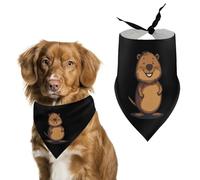 Cartoon Beaver Pet Bandanas Dog Costume Puppy Cat Kerchief Triangle Scarf