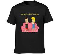 Cartoon Beavis and Butt Head Mens T Shirt Black XL