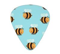 Cartoon Bee Pattern Guitar Pick 12 Picks Fashion Personalized Bass Pick Durable Electric Guitar Plectrums Instrument Accessories