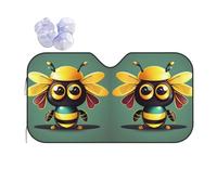 Cartoon Bee Printing Windshield Sun Shade for Car. Reflective UV and Heat Shield with Keeps Interior Cool Universal Sedans