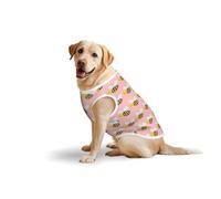 Cartoon Bee Soft Print T-Shirt Vest For Large Dogs, Comfort Cotton Pet Clothes Stretch Dog Pullover Tee Sleeveless Sweatshirt (3xl-5xl)