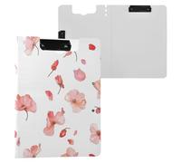 Cartoon Begonia White Clipboard Folder with Storage Horizontal and Vertical Double Clips Clip Board with Cover Clipboard Padfolio Medical Contractor