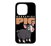 Cartoon Berkshire Pig Farm Animal Lover Cute Pigs Case for iPhone 15 Pro