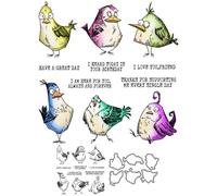 Cartoon Bird Stamps and Cutting and Die Cutting for Cards Making Animals Transparent Silicone Clear Stamp and Metal Cutting Dies Sets for DIY Scrapbooking Paper Cutout Seals Decorative